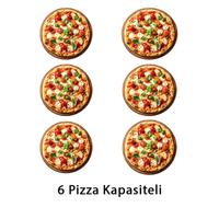 Empero EMP.SPO.04-D 30 cm x 6 Pizza Kapasiteli Döner Tabanlı Dijital Pizza Fırını, Gazlı