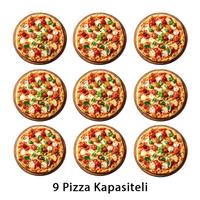 Empero EMP.SPO.02-D 30 cm x 9 Pizza Kapasiteli Döner Tabanlı Dijital Pizza Fırını, Gazlı