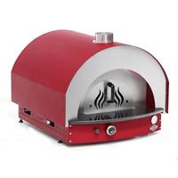 Empero PLF.PLS.D5.W.R Ev Tipi Taş Tabanlı 25 cm x 4 Pizza Kapasiteli Pizza ve Pide Fırını, Odunlu, Kırmızı