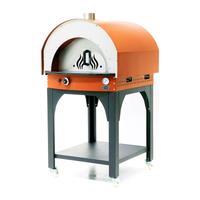 Empero PLF.PLS.D5.W.O Ev Tipi Taş Tabanlı 25 cm x 4 Pizza Kapasiteli Pizza ve Pide Fırını, Odunlu, Turuncu