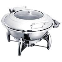 Öztiryakiler Ayaklı Cam Kapaklı Chafing Dish GN 2/3 6 Lt