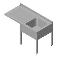 Öztiryakiler Bulaşık Makinası Üstü Evyeli Tezgah 1G/1D Sol Demonte 120x60 Cm