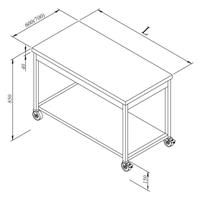 Öztiryakiler Çalışma Tezgahı Taban Raflı Hareketli 140x70 Cm