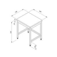 Öztiryakiler Çalışma Tezgahı Taban Rafsız Sırtsız 60*70