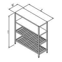 Öztiryakiler İstif Rafı 2 Düz 2 Izgara Tabla 190x80 cm