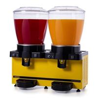 Samixir MM44.AY Panaromik Analog Twin Soğuk İçecek Dispenseri 22+22 Lt Karıştırıcılı Sarı