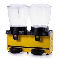 Samixir SM44 Panaromik Analog Twin Soğuk İçecek Dispenseri 22+22 Lt Fıskiyeli ve Karıştırıcılı Sarı