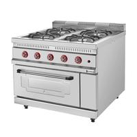 SilverInox KZN-100 4 Gözlü Fırınlı Kuzine, 1000x1000x950 mm, Gazlı