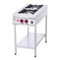 SilverInox TBY-2G Taban Raflı 2 Gözlü Midi Ocak, 90x60x85 cm, LPG'li