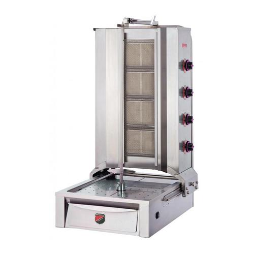 SilverInox 2166-B4 Alttan Motorlu Döner Ocağı, 4 Radyanlı, LPG'li