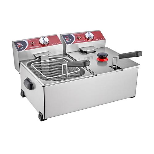 SilverInox 2143 Fritöz, 5+5 L, Elektrikli