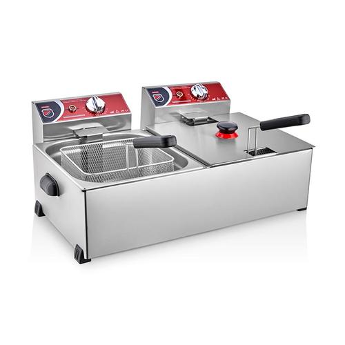 SilverInox 2701 Fritöz, 8+8 L, Elektrikli