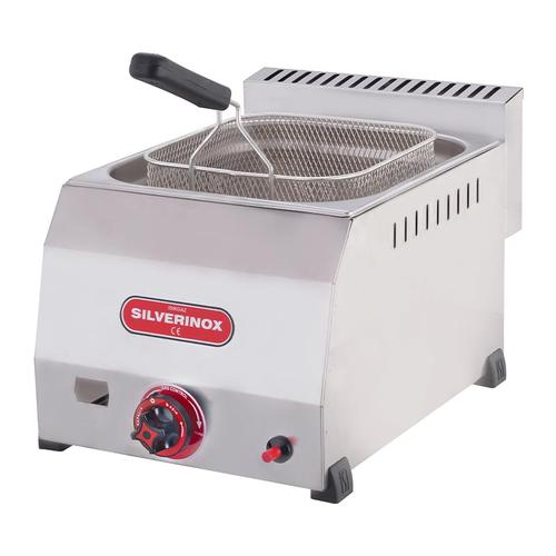 SilverInox 2702 Fritöz, 5 L, Doğalgazlı