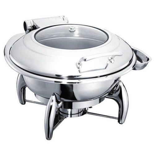 Öztiryakiler Ayaklı Cam Kapaklı Chafing Dish GN 2/3 6 Lt
