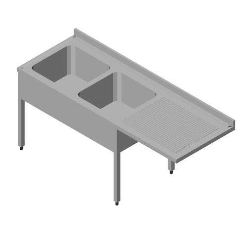 Öztiryakiler Bulaşık Makinası Üstü Evyeli Tezgah 2G/1D Sağ 200x70 Cm