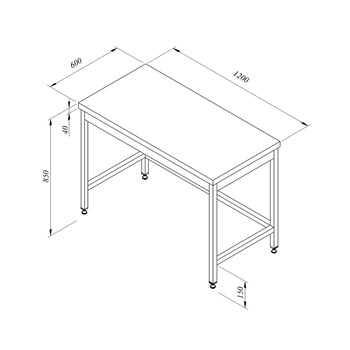 Öztiryakiler Çalışma Tezgahı Taban Rafsız Sırtsız 120*60