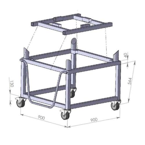 Öztiryakiler Kazan Taşıma Arabası Yer Ocağı Üstü 95x85 cm