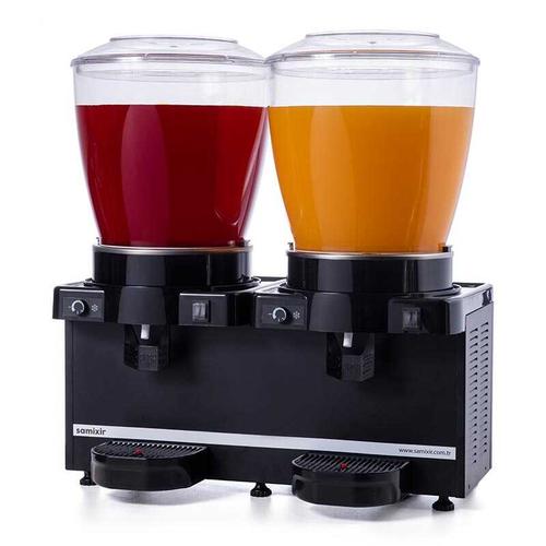 Samixir MM44.AB Panaromik Analog Twin Soğuk İçecek Dispenseri 22+22 Lt Karıştırıcılı Siyah