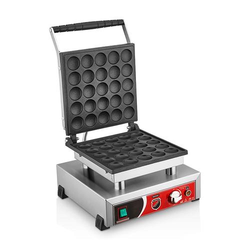 SilverInox B10 Yuvarlak Bubble Waffle Makinesi, Tekli, Kapaklı, Elektrikli