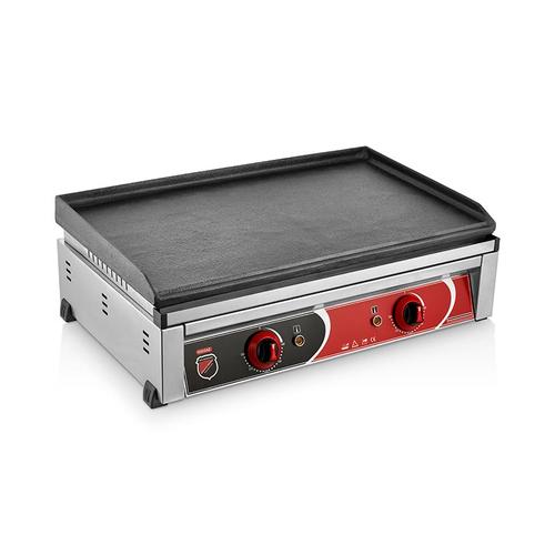 SilverInox 2151-DZ Düz Döküm Izgara, 70 cm, Elektrikli