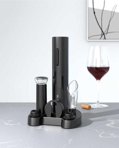 Vosco VNS-01 Wine Opener Otomatik Tirbuşon Şarap Açacağı, Elektrikli, Siyah